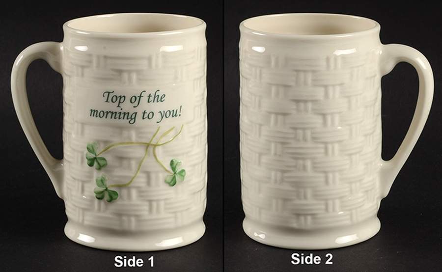 Shamrock Mug by Belleek Pottery (Ireland)-1