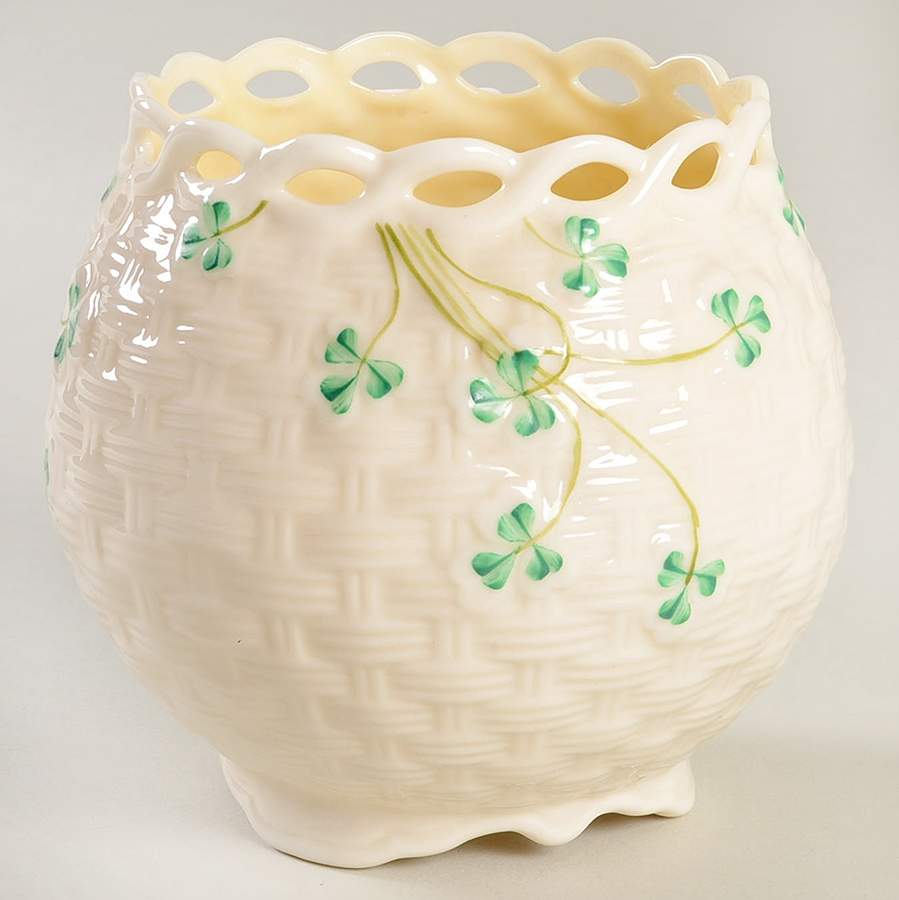 Shamrock Pierced Centerpiece by Belleek Pottery (Ireland)-1