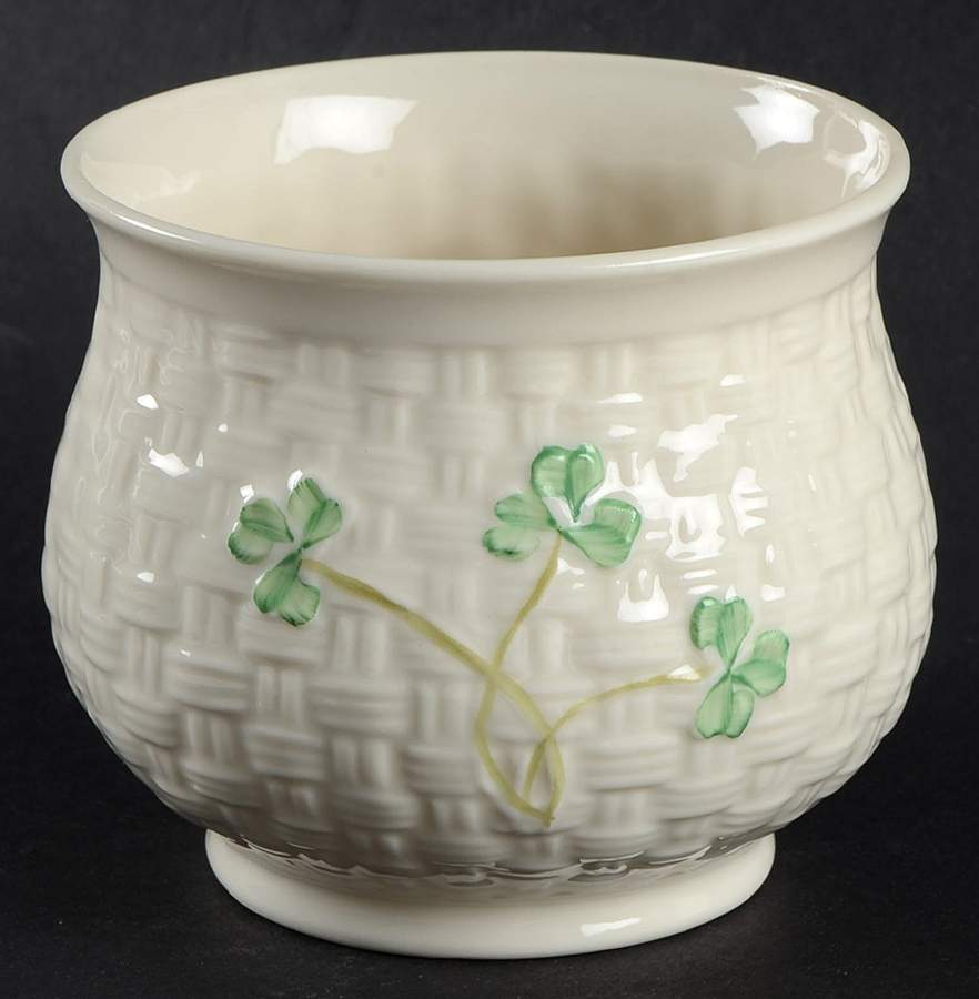 Shamrock Votive Candleholder by Belleek Pottery (Ireland)-1