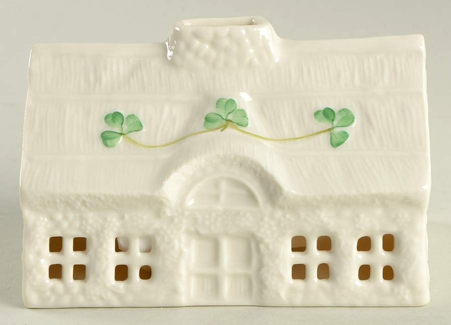 Shamrock Votive Candleholder by Belleek Pottery (Ireland)-1