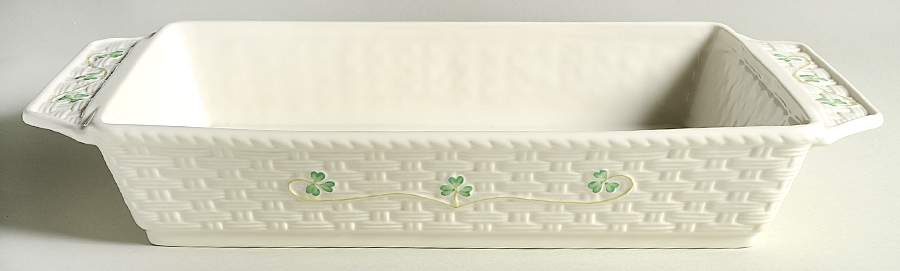 Shamrock 17" Rectangular Baker by Belleek Pottery (Ireland)-1