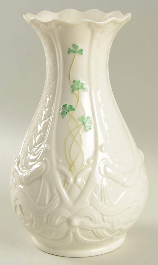 Shamrock 8" Dalraida Vase by Belleek Pottery (Ireland)-1