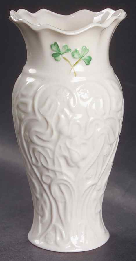 Shamrock 7" Celtic Vase by Belleek Pottery (Ireland)-1