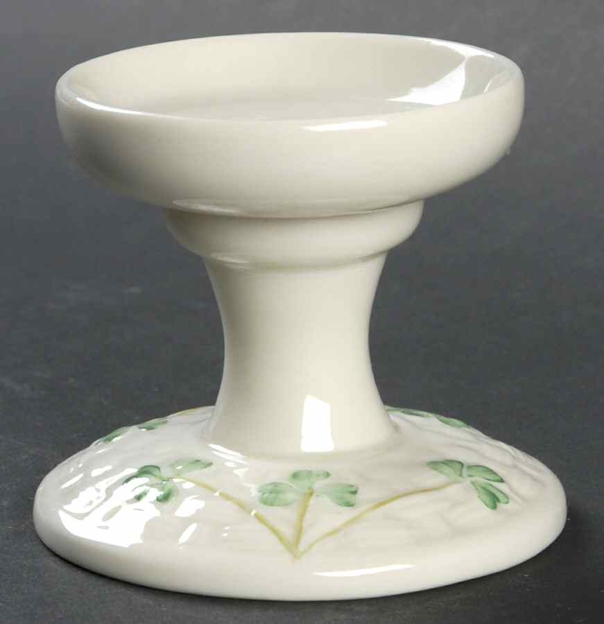 Shamrock Hurricane Votive No Globe by Belleek Pottery (Ireland)-1