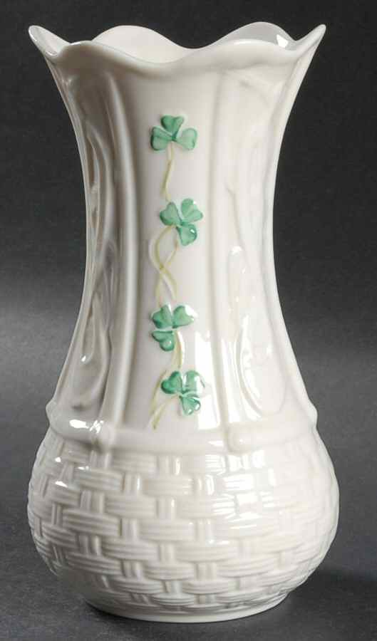Shamrock 6" Kells Vase by Belleek Pottery (Ireland)-1