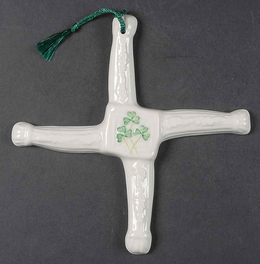 Belleek Christmas Ornament St Brigid's Day Cross - No Box by Belleek Pottery (Ireland)-1
