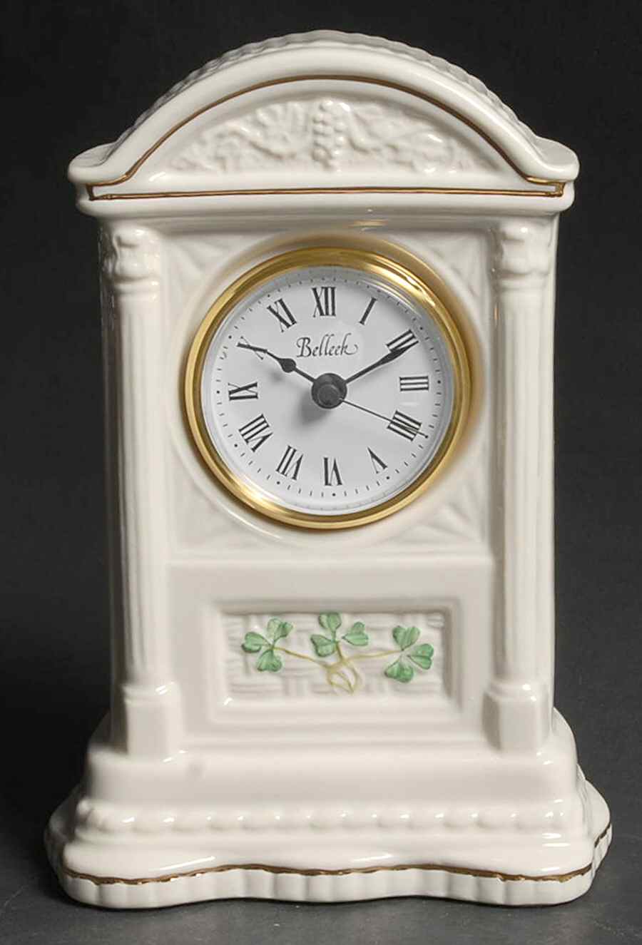 Shamrock Small Clock Dome by Belleek Pottery (Ireland)-1