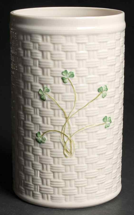 Shamrock Utensil Holder by Belleek Pottery (Ireland)-1