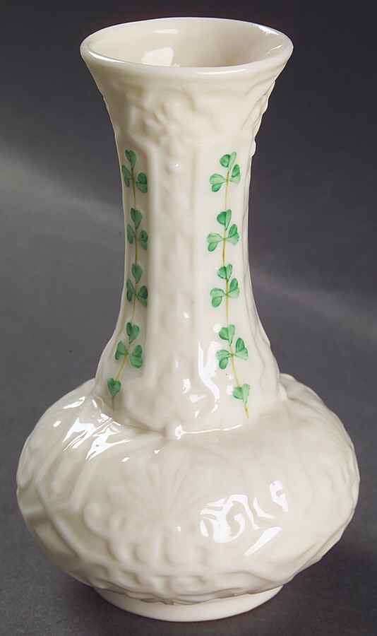Shamrock 5" Shamrock Spill Vase by Belleek Pottery (Ireland)-1