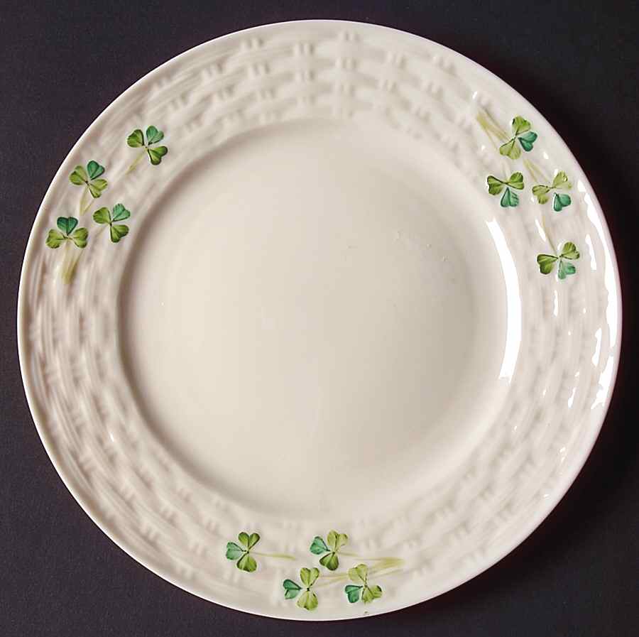 Shamrock Bread & Butter Plate by Belleek Pottery (Ireland)-1