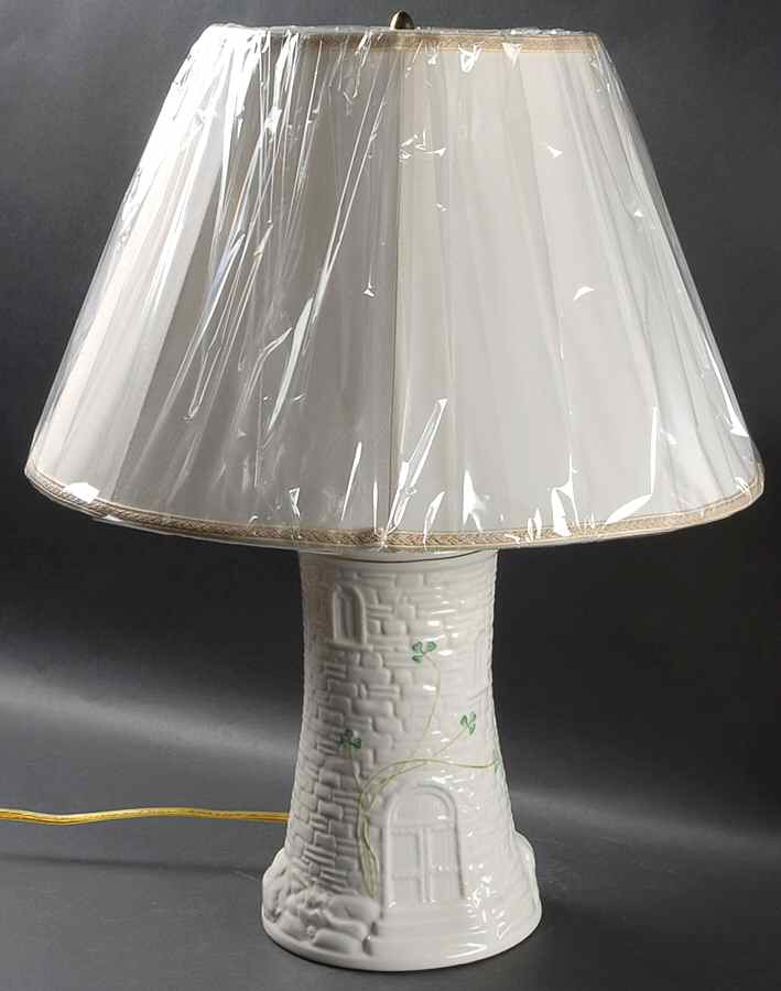 Shamrock 21" Electric Lamp & Shade by Belleek Pottery (Ireland)-1