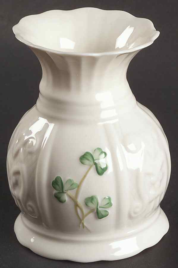 Shamrock Candle Vase by Belleek Pottery (Ireland)-1