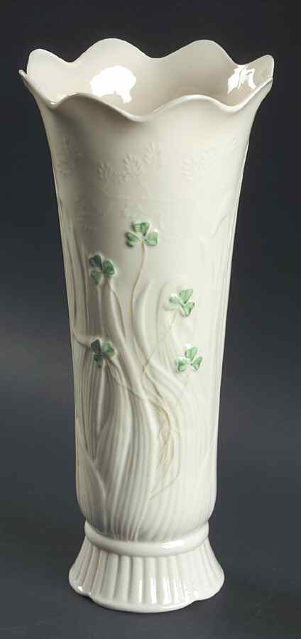 Shamrock Vase Woodland by Belleek Pottery (Ireland)-1