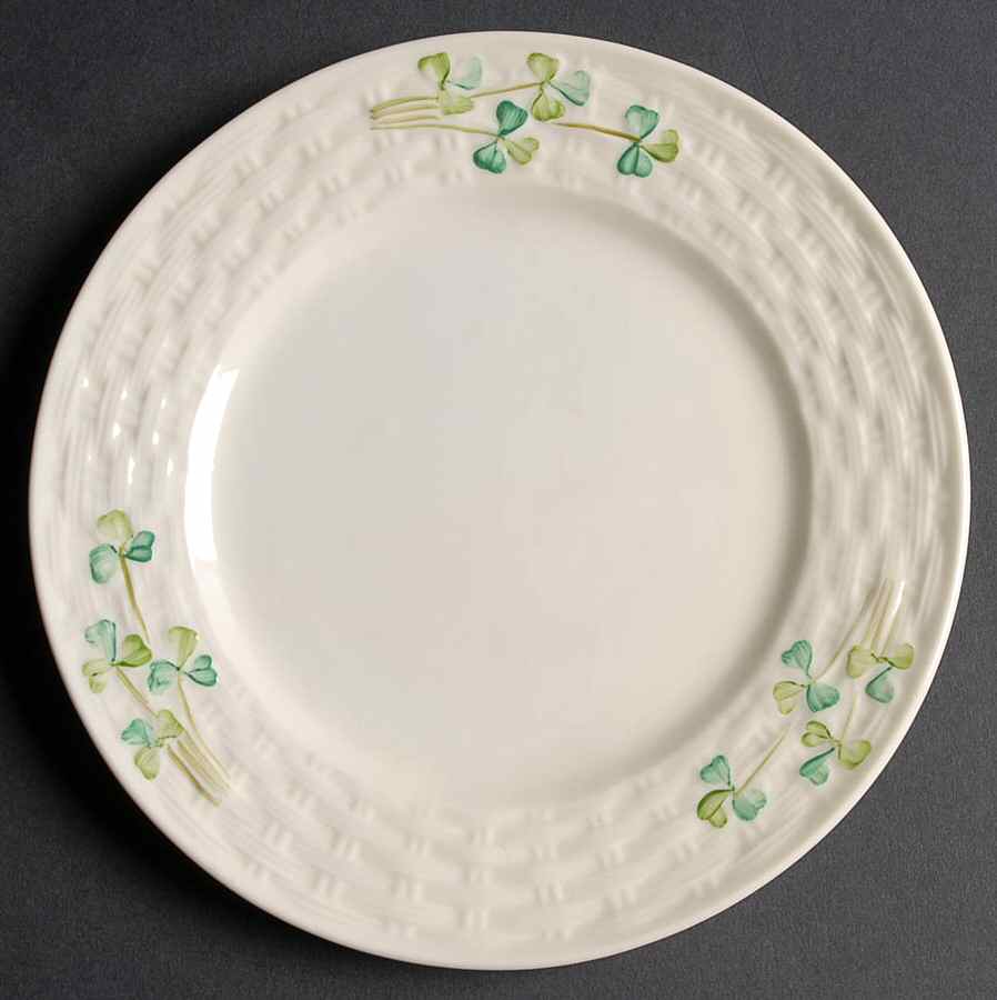 Shamrock Bread & Butter Plate by Belleek Pottery (Ireland)-1