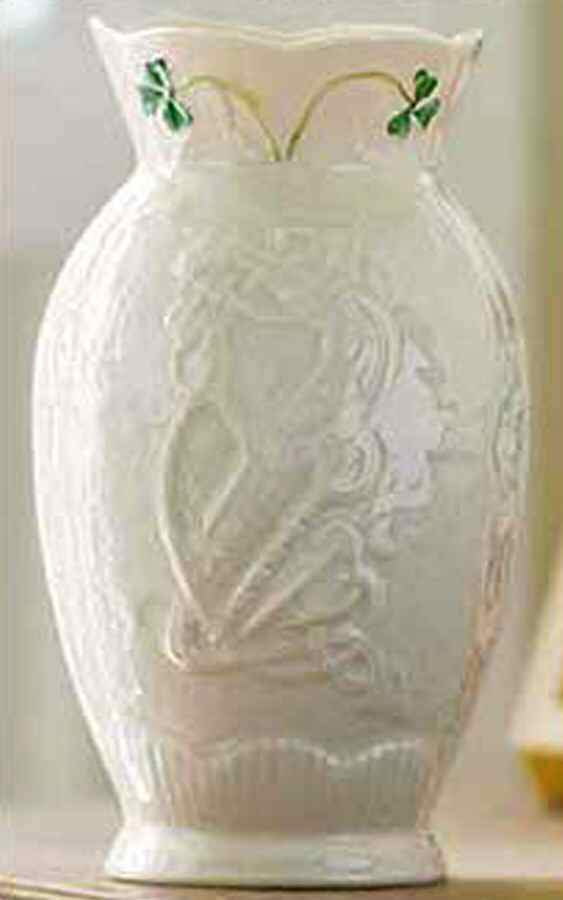 Shamrock 6" Durham Vase by Belleek Pottery (Ireland)-1