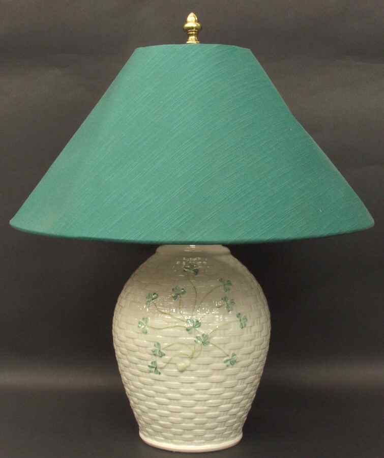 Shamrock 24" Kylemore Lamp & Shade by Belleek Pottery (Ireland)-1