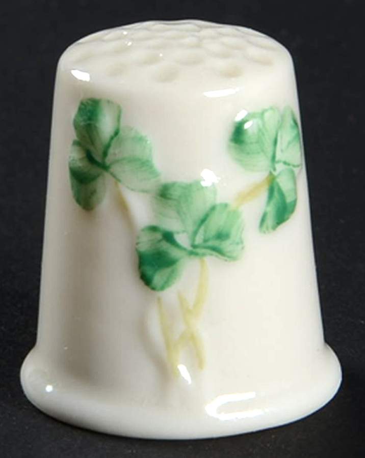 Shamrock Thimble by Belleek Pottery (Ireland)-1
