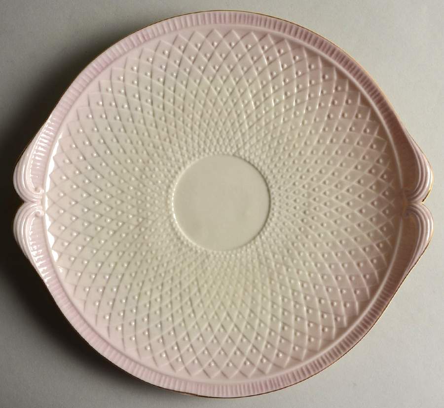 Thistle (Irish) Handled Cake Plate by Belleek Pottery (Ireland)-1