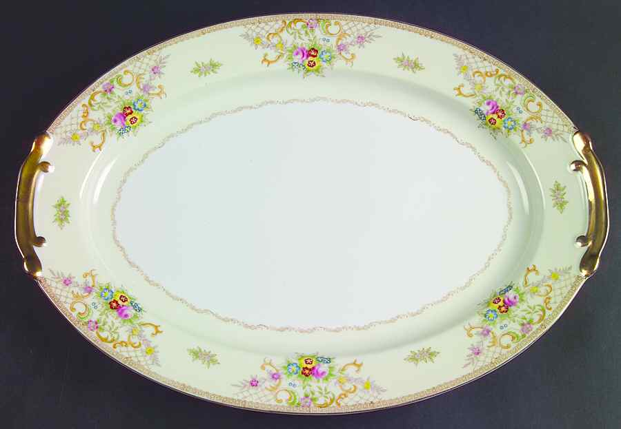 Berkley 16" Oval Serving Platter by Black Towers-1