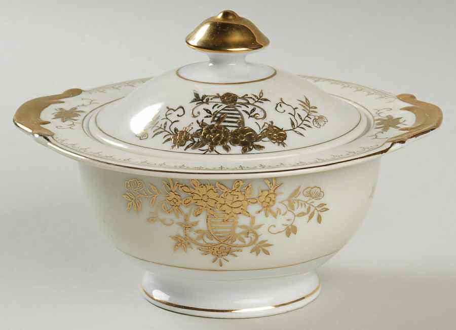 Windsor Sugar Bowl & Lid by Black Towers-1