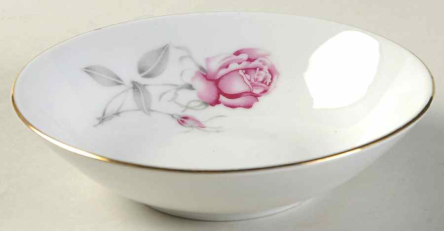 Melody (Platinum Trim) Fruit/Dessert (Sauce) Bowl by Bohemia Ceramic Works-1