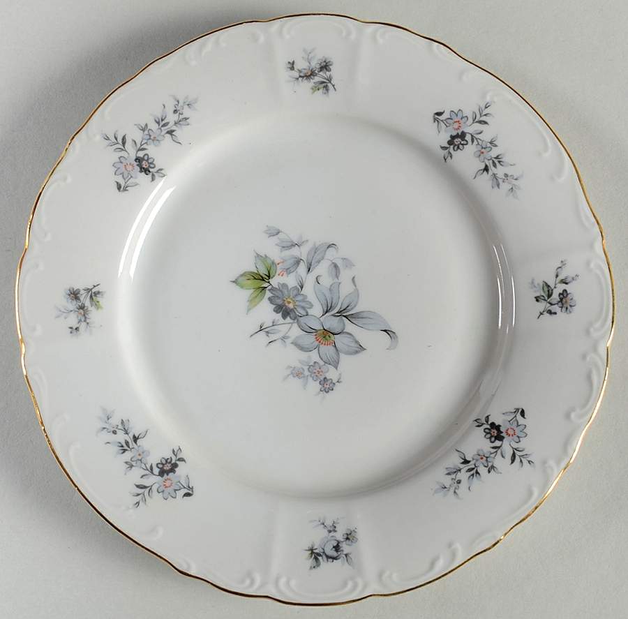 Wild Flower (Scroll Edge) Dessert/Pie Plate by Bohemia Ceramic Works-1
