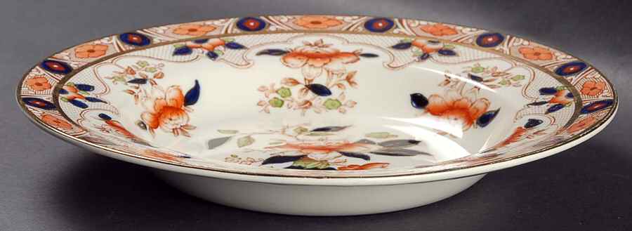 Old Derby Large Rim Soup Bowl by Burgess & Leigh-1