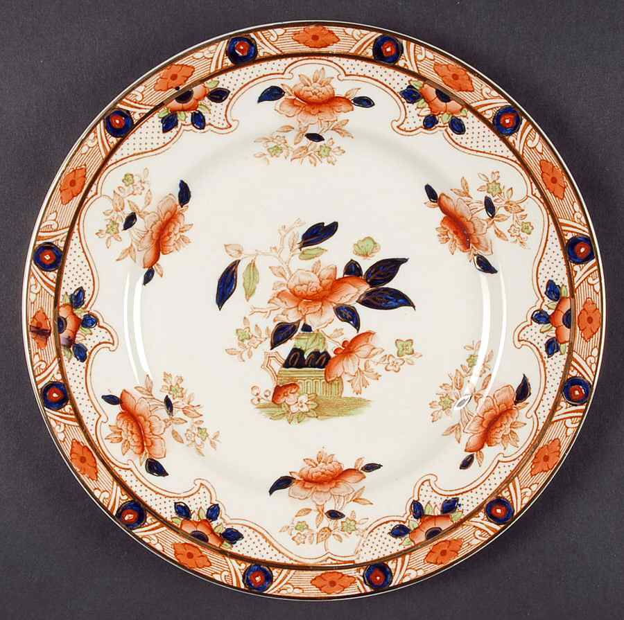 Old Derby Salad Plate by Burgess & Leigh-1