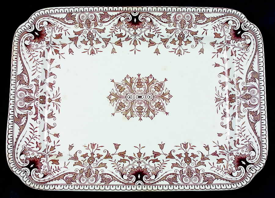Tournay Brown 12" Rectangular Serving Platter by T & R Boote-1