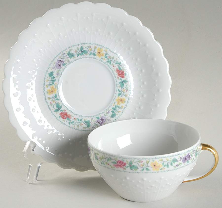 Diademe Princess Flat Cup & Saucer Set by Georges Boyer-1