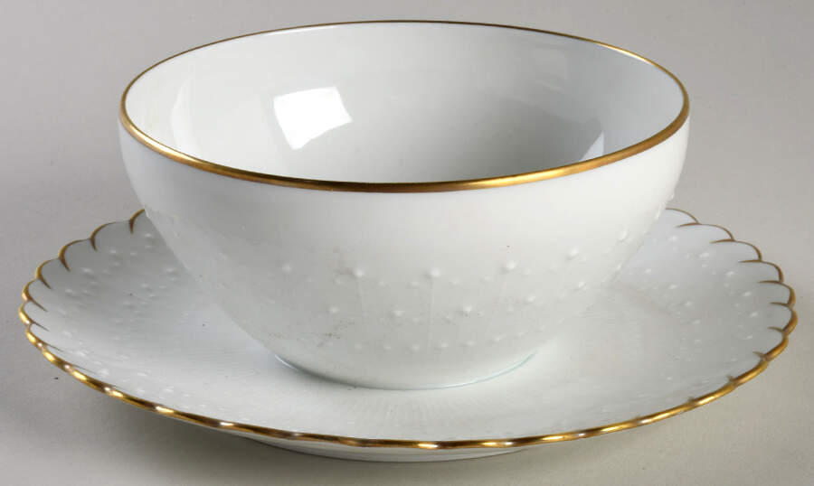 Aurore Round Gravy Boat/Attached Underplate by Georges Boyer-1