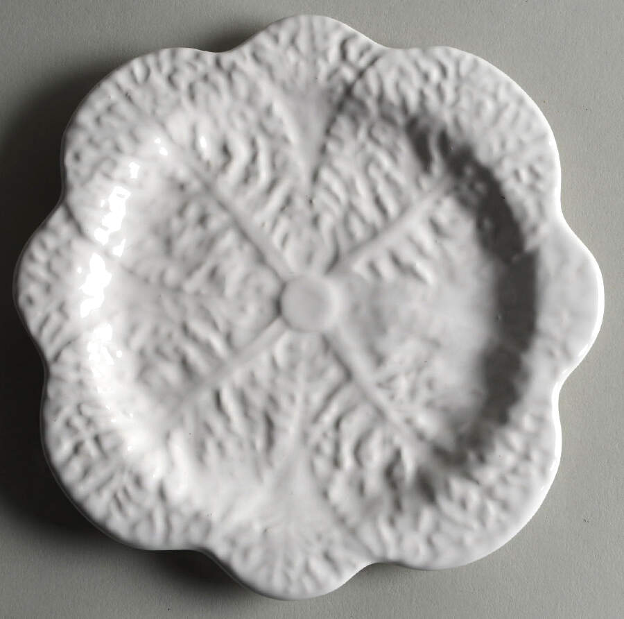 Cabbage White Canape Plate by Bordallo Pinheiro-1