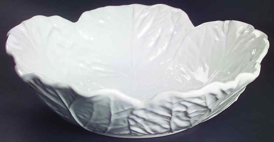 Cabbage White 11" Large Salad Serving Bowl by Bordallo Pinheiro-1
