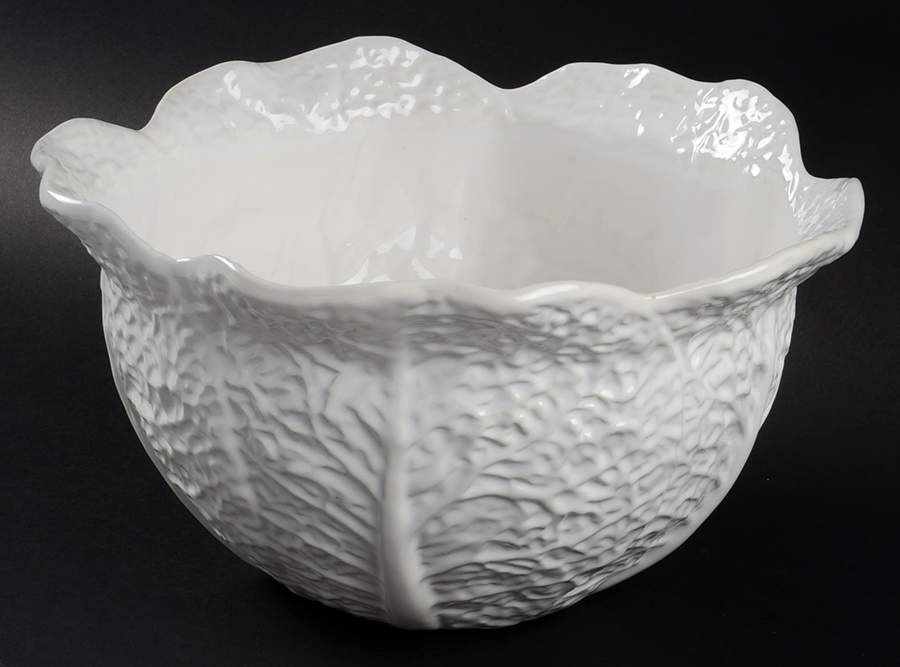 Cabbage White 10" Large Salad Serving Bowl by Bordallo Pinheiro-1