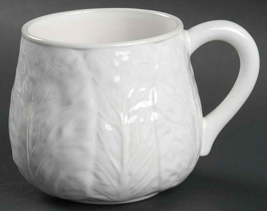 Cabbage White Mug by Bordallo Pinheiro-1