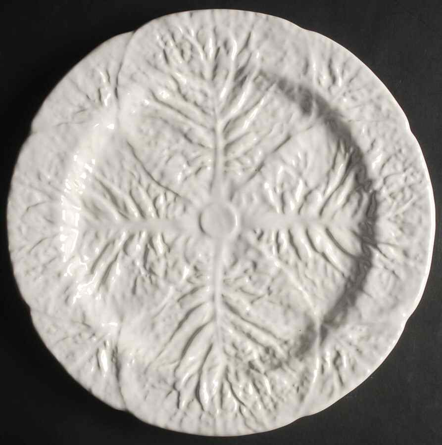 Cabbage White Dinner Plate by Bordallo Pinheiro-1