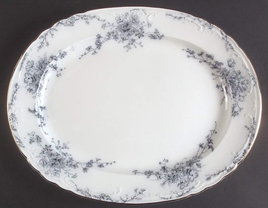 Anemone (No Trim) 16" Oval Serving Platter by Bridgwood & Son-1