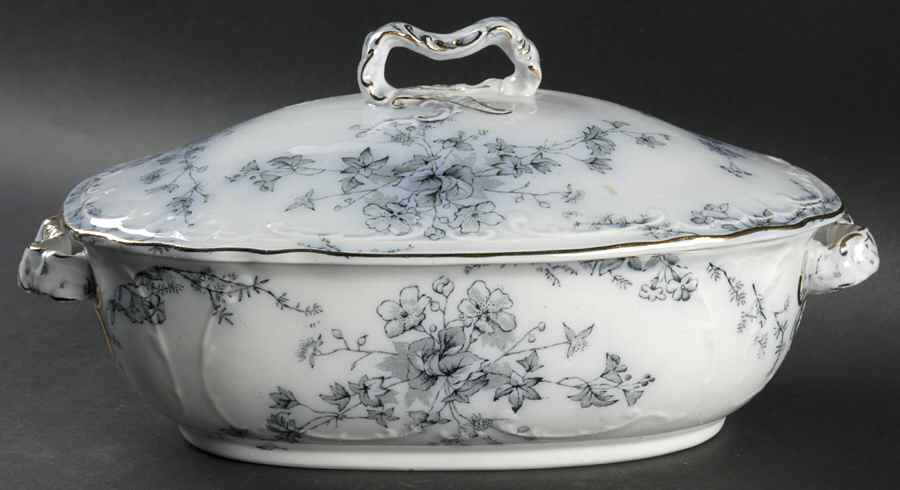 Anemone (No Trim) Oval Covered Vegetable by Bridgwood & Son-1