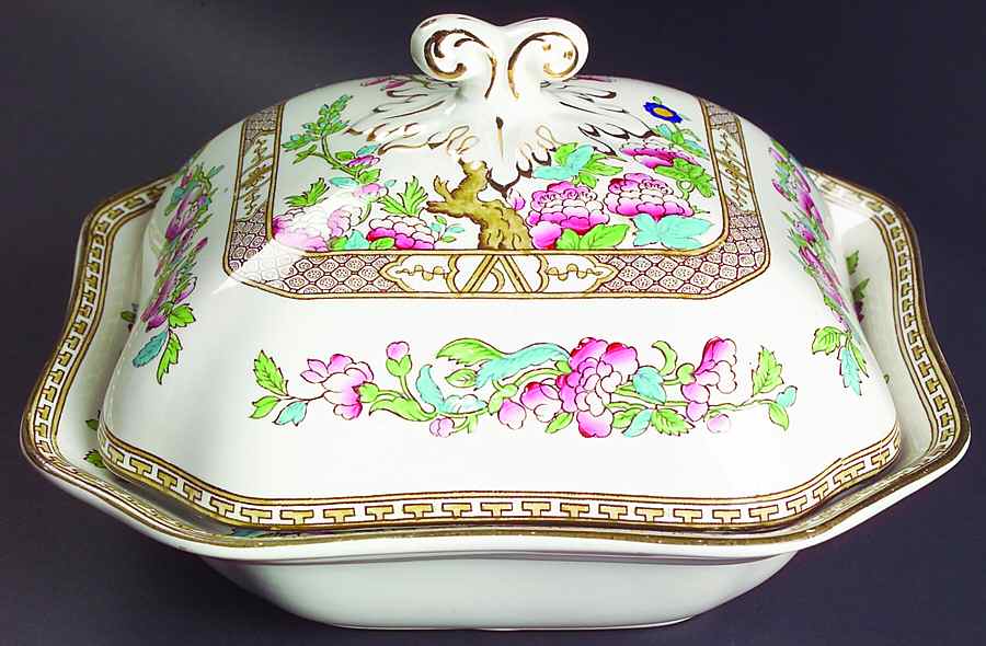 Indian Tree Square Covered Vegetable by Bridgwood & Son-1