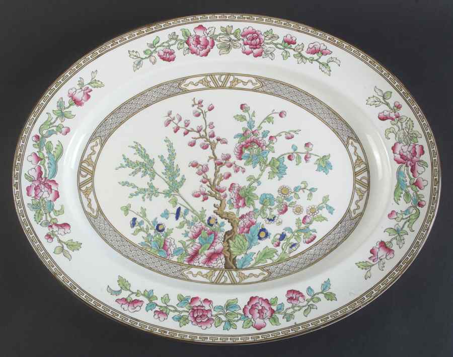 Indian Tree 18" Oval Serving Platter by Bridgwood & Son-1