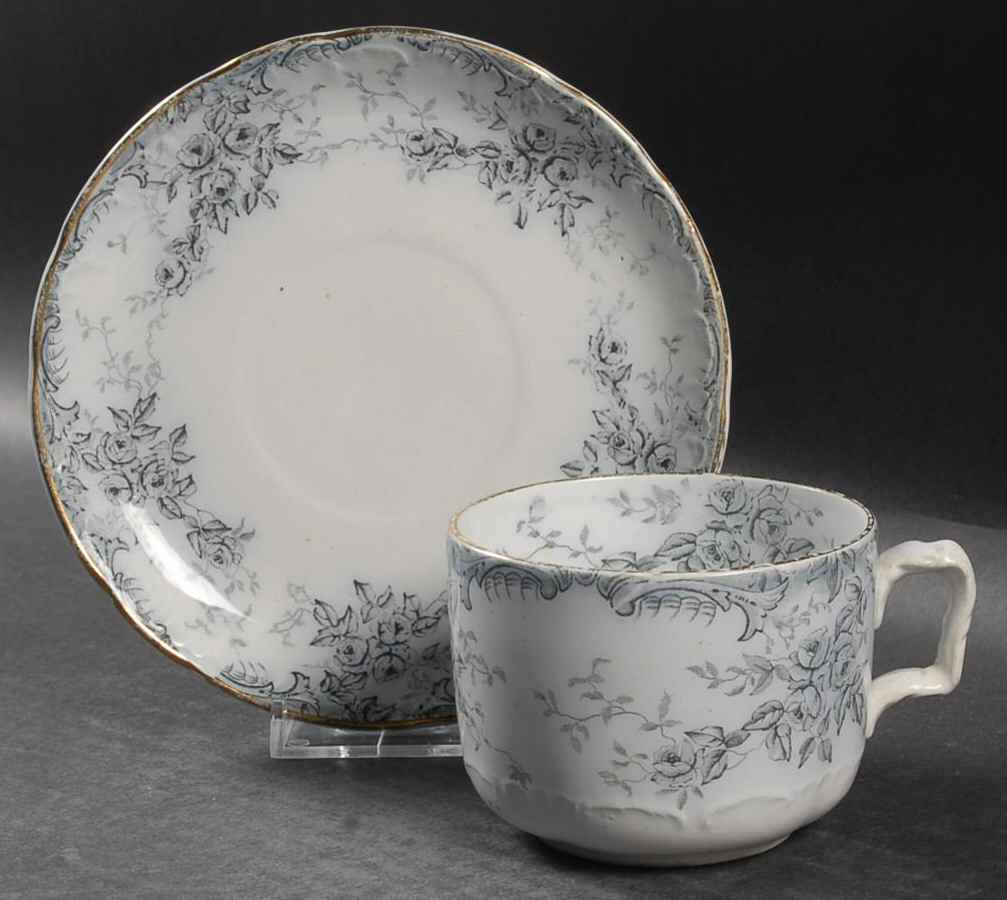Mikado Flat Cup & Saucer Set by Bridgwood & Son-1