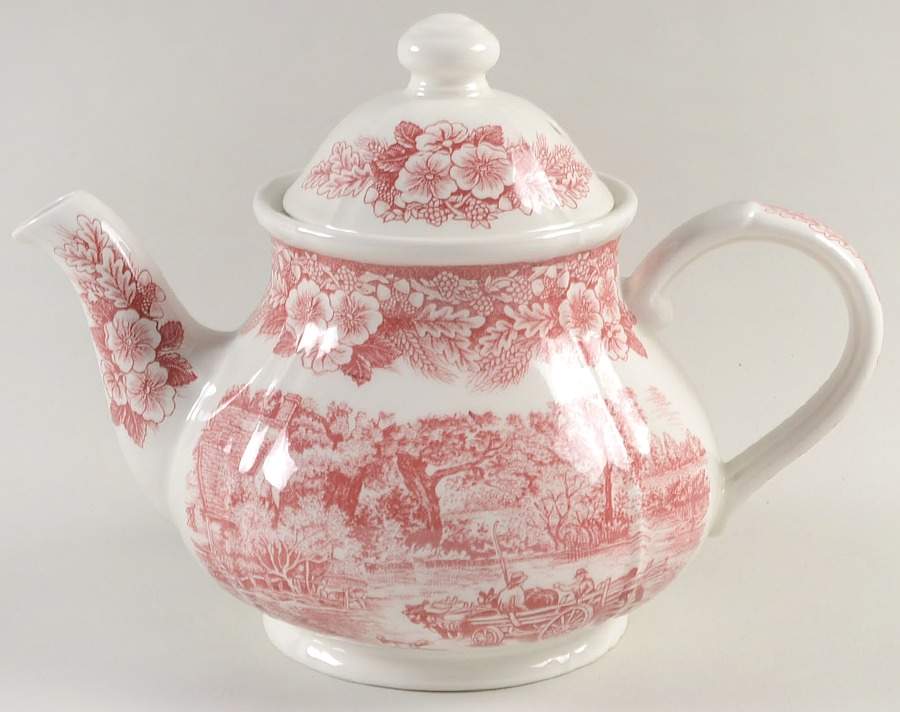 The Constable Series Red Teapot & Lid by Broadhurst-1