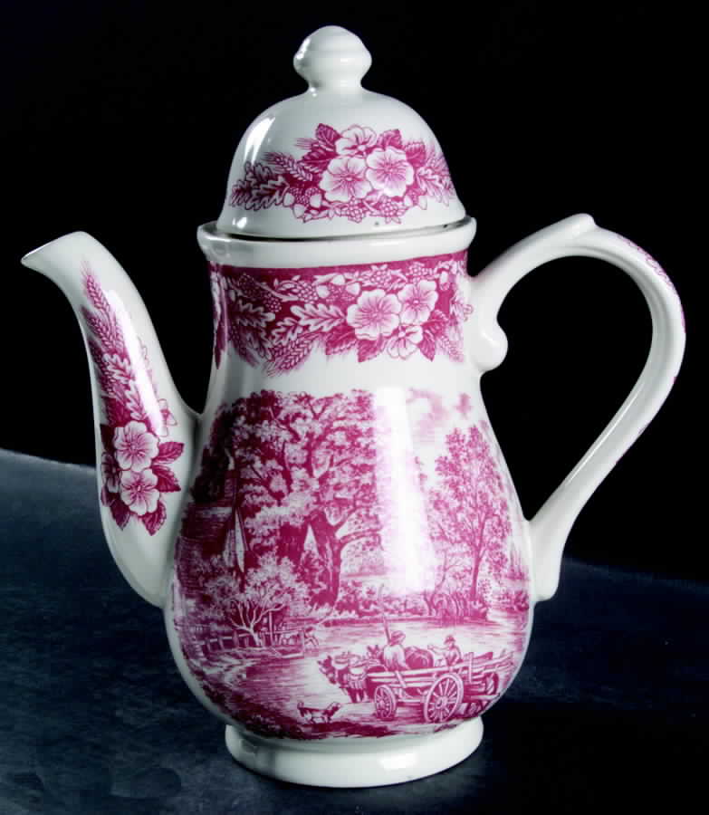 The Constable Series Red Coffee Pot & Lid by Broadhurst-1