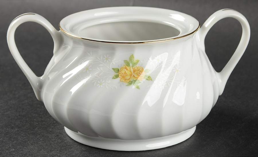 Bridal Bouquet Sugar Bowl No Lid by Bristol (Japan)-1