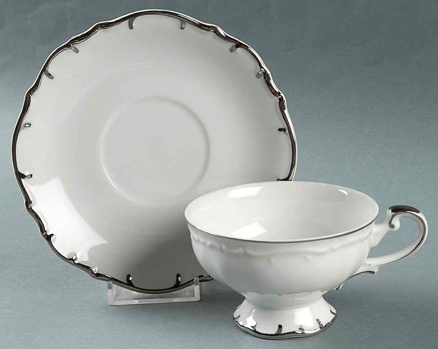 Nobility Footed Cup & Saucer Set by Bristol (Japan)-1