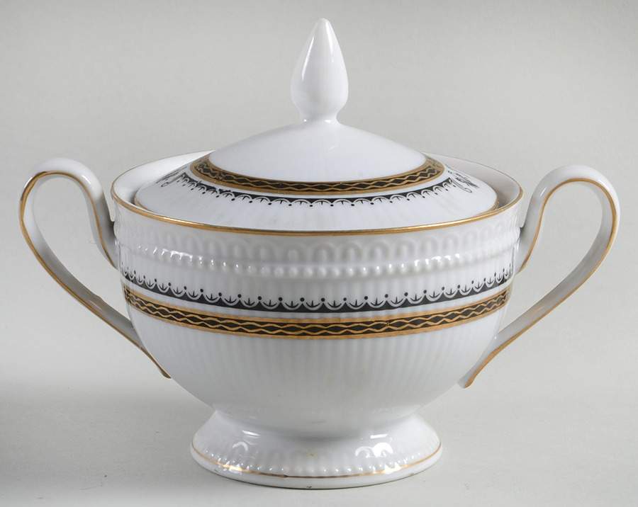 Romano Sugar Bowl & Lid by Bristol (Japan)-1
