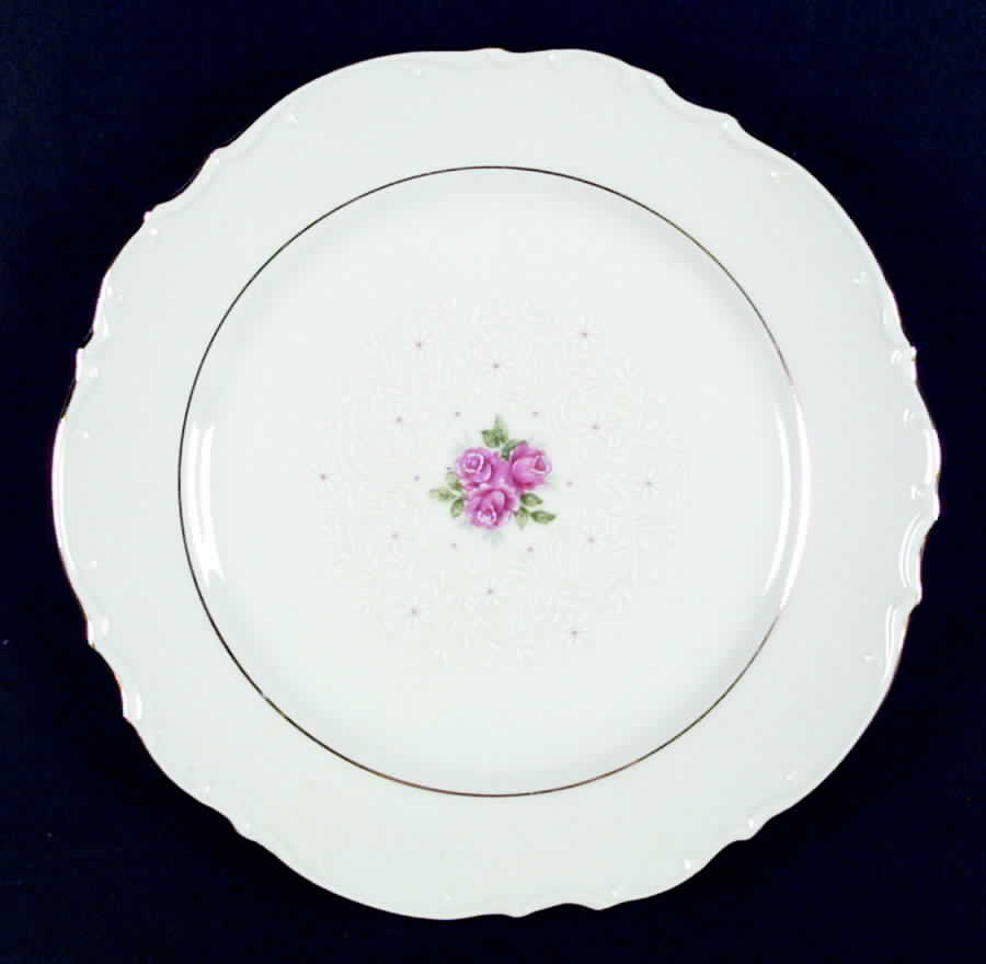 Rose Point Dinner Plate by Bristol (Japan)-1