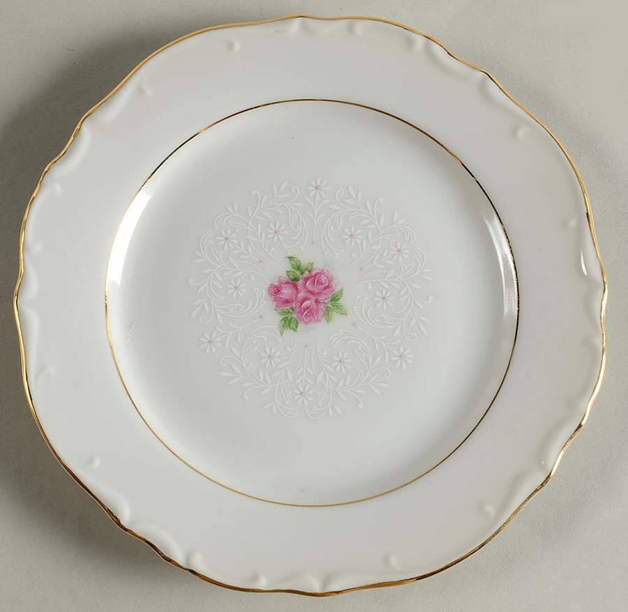 Rose Point Bread & Butter Plate by Bristol (Japan)-1