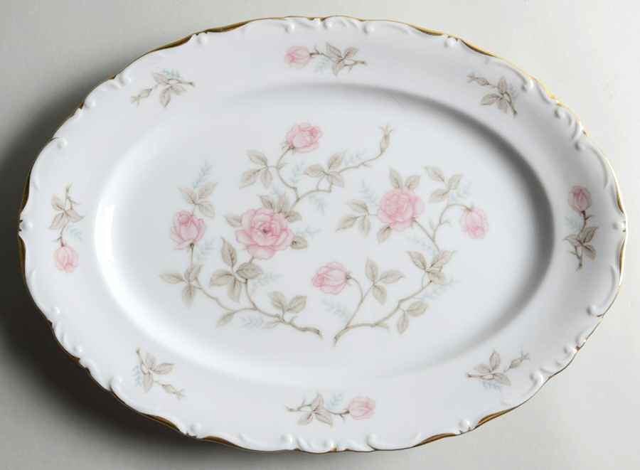 Flora 12" Oval Serving Platter by Breton-1