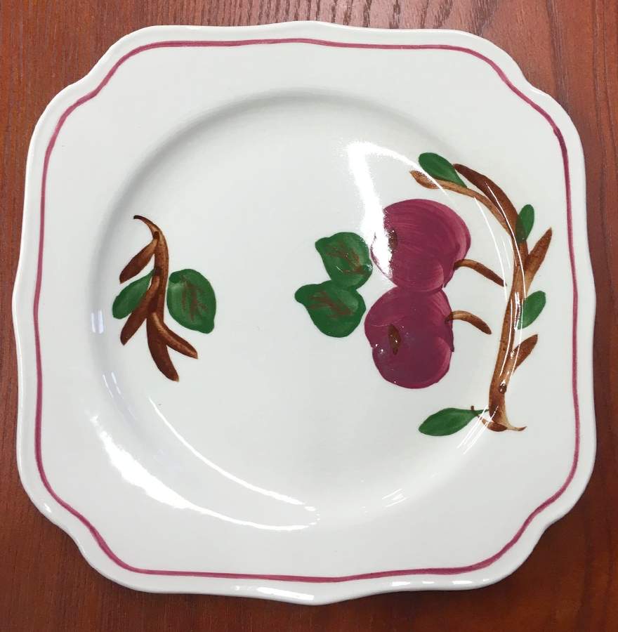 Mountain Crab Square Salad Plate by Blue Ridge Southern Pottery-1